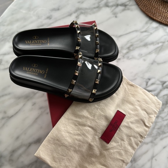 Valentino rockstud clear slides - Picture 2 of 4